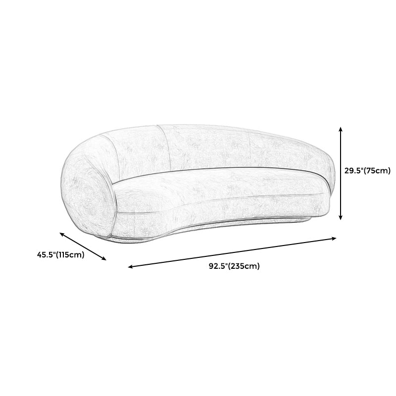 Ultra-Modern Tight Back Sofa 27.6"High Armless Curved Sofa for Apartment Clearhalo 'furn' 'furn_sofas' 'Furniture' 'furniture_sofas' 'kitchen' 'kitchen_sofas' 'Living Room Furniture' 'Sofa' 'sofas' 4647707