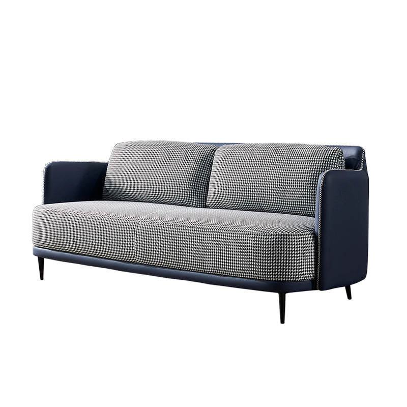 Modern Cotton Square Arm Sofa 29.9 "W with Bolster Pillows for Living Room Clearhalo 'furn' 'furn_sofas' 'Furniture' 'furniture_sofas' 'kitchen' 'kitchen_sofas' 'Living Room Furniture' 'Sofa' 'sofas' 4647729