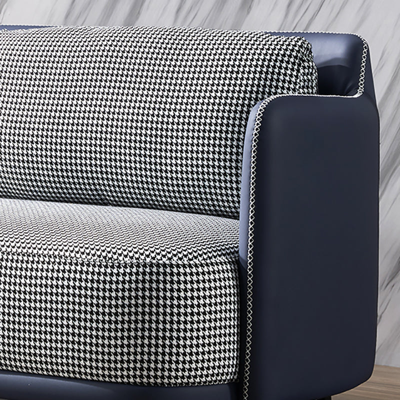 Modern Cotton Square Arm Sofa 29.9 "W with Bolster Pillows for Living Room Clearhalo 'furn' 'furn_sofas' 'Furniture' 'furniture_sofas' 'kitchen' 'kitchen_sofas' 'Living Room Furniture' 'Sofa' 'sofas' 4647736