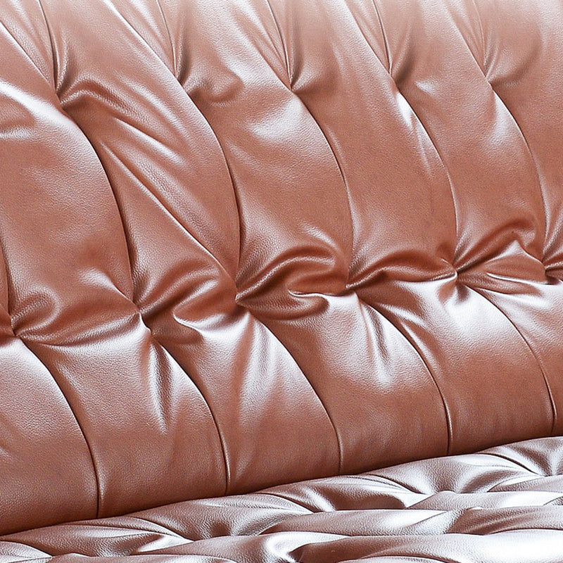 Stainless Steel Classic Industrial Tufted Split-Back Sofa 35.43"High Tuxedo Arm Sofa Clearhalo 'furn' 'furn_sofas' 'Furniture' 'furniture_sofas' 'kitchen' 'kitchen_sofas' 'Living Room Furniture' 'Sofa' 'sofas' 4647759