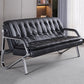 Stainless Steel Classic Industrial Tufted Split-Back Sofa 35.43"High Tuxedo Arm Sofa 71"L x 27.5"W x 35.5"H Black Clearhalo 'furn' 'furn_sofas' 'Furniture' 'furniture_sofas' 'kitchen' 'kitchen_sofas' 'Living Room Furniture' 'Sofa' 'sofas' 4647768