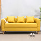 Sofa with 3 Pillows 3 Seater Hair Pin Legs Seating for Bonus Room 71"L x 24"W x 24"H Yellow Clearhalo 'furn' 'furn_sofas' 'Furniture' 'furniture_sofas' 'kitchen' 'kitchen_sofas' 'Living Room Furniture' 'Sofa' 'sofas' 4647772