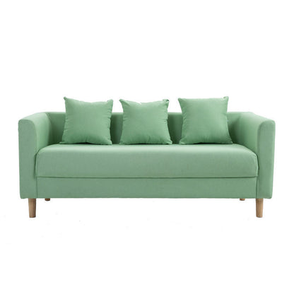 Sofa with 3 Pillows 3 Seater Hair Pin Legs Seating for Bonus Room Mint Green Clearhalo 'furn' 'furn_sofas' 'Furniture' 'furniture_sofas' 'kitchen' 'kitchen_sofas' 'Living Room Furniture' 'Sofa' 'sofas' 4647773