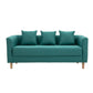 Sofa with 3 Pillows 3 Seater Hair Pin Legs Seating for Bonus Room Blackish Green Clearhalo 'furn' 'furn_sofas' 'Furniture' 'furniture_sofas' 'kitchen' 'kitchen_sofas' 'Living Room Furniture' 'Sofa' 'sofas' 4647776