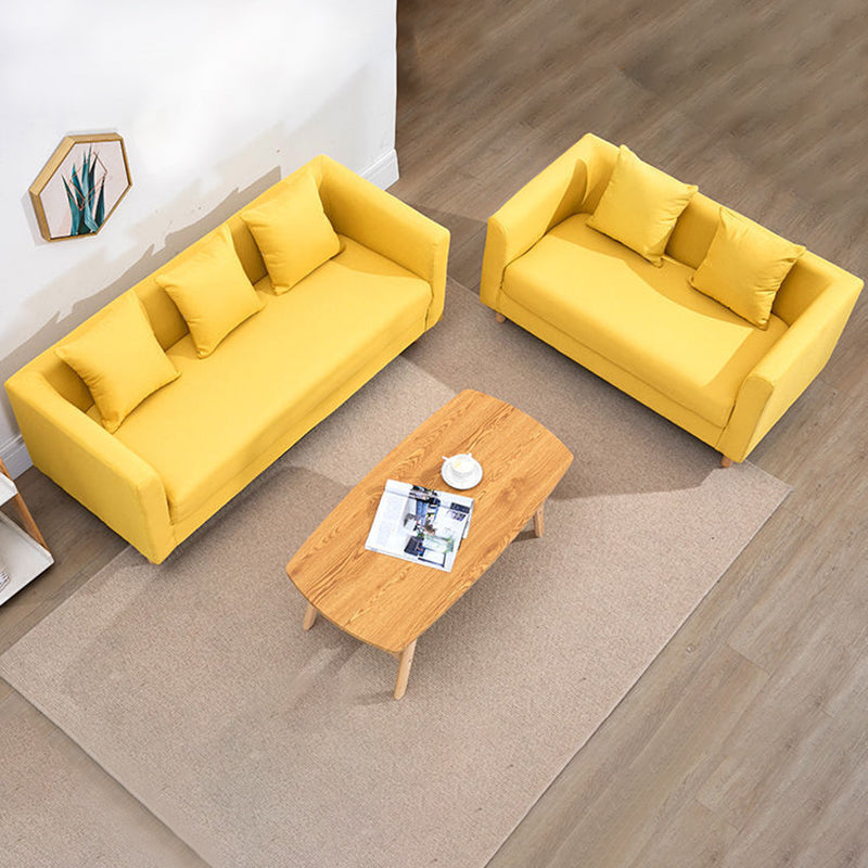 Sofa with 3 Pillows 3 Seater Hair Pin Legs Seating for Bonus Room Clearhalo 'furn' 'furn_sofas' 'Furniture' 'furniture_sofas' 'kitchen' 'kitchen_sofas' 'Living Room Furniture' 'Sofa' 'sofas' 4647777