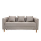 Sofa with 3 Pillows 3 Seater Hair Pin Legs Seating for Bonus Room Off-White Clearhalo 'furn' 'furn_sofas' 'Furniture' 'furniture_sofas' 'kitchen' 'kitchen_sofas' 'Living Room Furniture' 'Sofa' 'sofas' 4647778