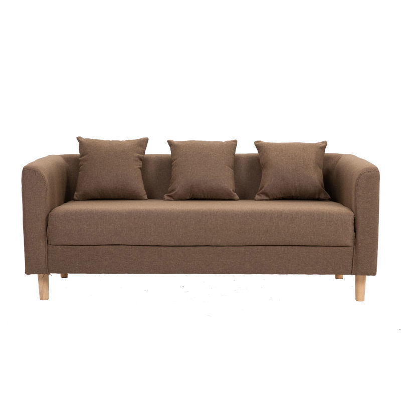 Sofa with 3 Pillows 3 Seater Hair Pin Legs Seating for Bonus Room Coffee Clearhalo 'furn' 'furn_sofas' 'Furniture' 'furniture_sofas' 'kitchen' 'kitchen_sofas' 'Living Room Furniture' 'Sofa' 'sofas' 4647783