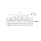 Sofa with 3 Pillows 3 Seater Hair Pin Legs Seating for Bonus Room Clearhalo 'furn' 'furn_sofas' 'Furniture' 'furniture_sofas' 'kitchen' 'kitchen_sofas' 'Living Room Furniture' 'Sofa' 'sofas' 4647787