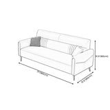 Modern Faux Leather Square Arm Standard Sofa with Storage Bag for Living Room Clearhalo 'furn' 'furn_sofas' 'Furniture' 'furniture_sofas' 'kitchen' 'kitchen_sofas' 'Living Room Furniture' 'Sofa' 'sofas' 4647807