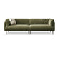 80"High Faux Leather Tuxedo Arm Sewn Pillow Back Sofa, Living Room 98.5"L x 39"W x 31.5"H Olive Green Clearhalo 'furn' 'furn_sofas' 'Furniture' 'furniture_sofas' 'kitchen' 'kitchen_sofas' 'Living Room Furniture' 'Sofa' 'sofas' 4647848