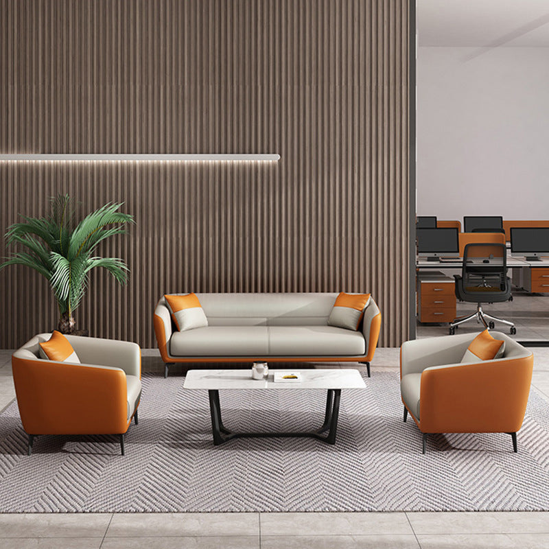 Contemporary Tight Back Tuxedo Arm Loveseat with Black Legs 68H Clearhalo 'furn' 'furn_sofas' 'Furniture' 'furniture_sofas' 'kitchen' 'kitchen_sofas' 'Living Room Furniture' 'Sofa' 'sofas' 4647854