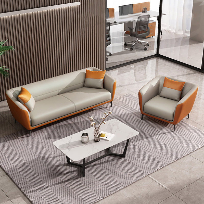 Contemporary Tight Back Tuxedo Arm Loveseat with Black Legs 68H Clearhalo 'furn' 'furn_sofas' 'Furniture' 'furniture_sofas' 'kitchen' 'kitchen_sofas' 'Living Room Furniture' 'Sofa' 'sofas' 4647858