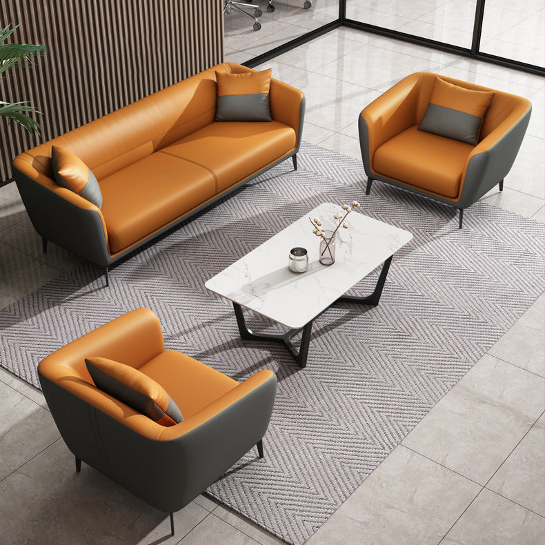 Contemporary Tight Back Tuxedo Arm Loveseat with Black Legs 68H Clearhalo 'furn' 'furn_sofas' 'Furniture' 'furniture_sofas' 'kitchen' 'kitchen_sofas' 'Living Room Furniture' 'Sofa' 'sofas' 4647872