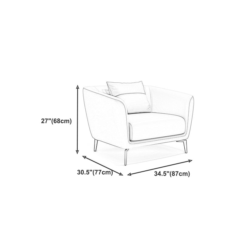 Contemporary Tight Back Tuxedo Arm Loveseat with Black Legs 68H Clearhalo 'furn' 'furn_sofas' 'Furniture' 'furniture_sofas' 'kitchen' 'kitchen_sofas' 'Living Room Furniture' 'Sofa' 'sofas' 4647873