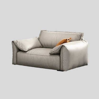 Modern Style White Sofa with Pillow Armrest Cushioned Seat down Seat Padding 47"L x 39.5"W x 31.5"H Clearhalo 'furn' 'furn_sofas' 'Furniture' 'furniture_sofas' 'kitchen' 'kitchen_sofas' 'Living Room Furniture' 'Sofa' 'sofas' 4647882