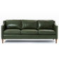 Industrial Faux Leather Loose Back Sofa with Solid Color Sloped Arms Clearhalo 'furn' 'furn_sofas' 'Furniture' 'furniture_sofas' 'kitchen' 'kitchen_sofas' 'Living Room Furniture' 'Sofa' 'sofas' 4647896