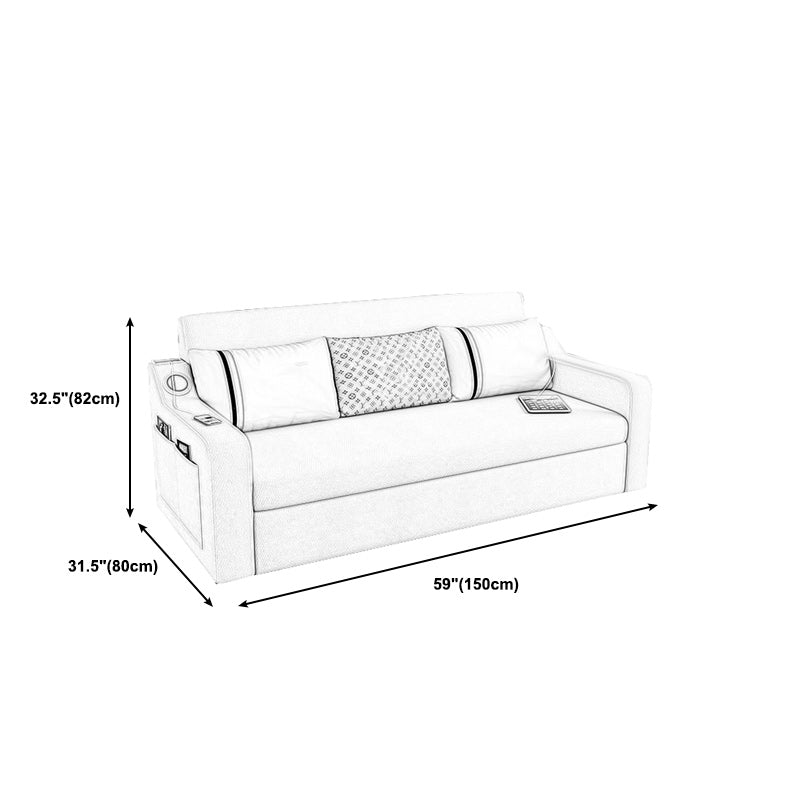 Contemporary Cushions Sofa Bed with Sound 32.28"High Charles Of London Sofa Clearhalo 'furn' 'furn_sofas' 'Furniture' 'furniture_sofas' 'kitchen' 'kitchen_sofas' 'Living Room Furniture' 'Sofa' 'sofas' 4647911
