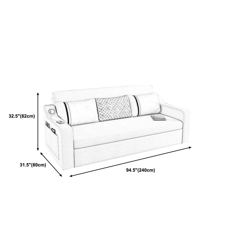 Contemporary Cushions Sofa Bed with Sound 32.28"High Charles Of London Sofa Clearhalo 'furn' 'furn_sofas' 'Furniture' 'furniture_sofas' 'kitchen' 'kitchen_sofas' 'Living Room Furniture' 'Sofa' 'sofas' 4647915