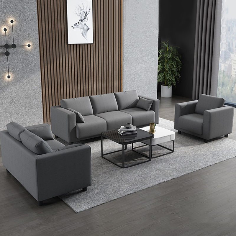 Loose Back Linen Square Arm Modern Sofa with Slipcover for Living Room Clearhalo 'furn' 'furn_sofas' 'Furniture' 'furniture_sofas' 'kitchen' 'kitchen_sofas' 'Living Room Furniture' 'Sofa' 'sofas' 4647949