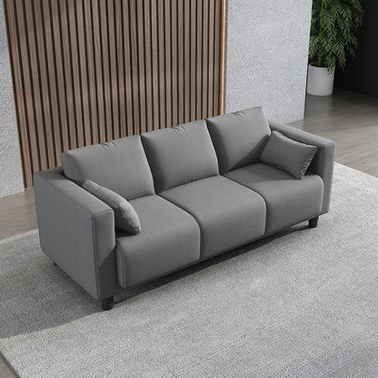Loose Back Linen Square Arm Modern Sofa with Slipcover for Living Room Dark Gray Clearhalo 'furn' 'furn_sofas' 'Furniture' 'furniture_sofas' 'kitchen' 'kitchen_sofas' 'Living Room Furniture' 'Sofa' 'sofas' 4647950