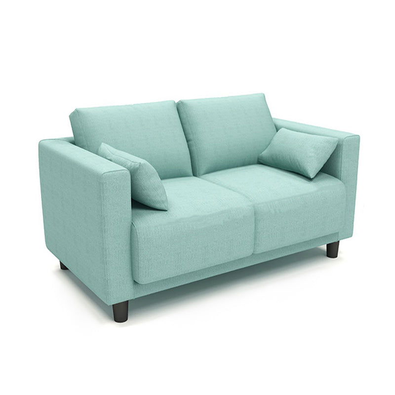 Loose Back Linen Square Arm Modern Sofa with Slipcover for Living Room Clearhalo 'furn' 'furn_sofas' 'Furniture' 'furniture_sofas' 'kitchen' 'kitchen_sofas' 'Living Room Furniture' 'Sofa' 'sofas' 4647958