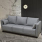Loose Back Linen Square Arm Modern Sofa with Slipcover for Living Room Pewter Clearhalo 'furn' 'furn_sofas' 'Furniture' 'furniture_sofas' 'kitchen' 'kitchen_sofas' 'Living Room Furniture' 'Sofa' 'sofas' 4647960