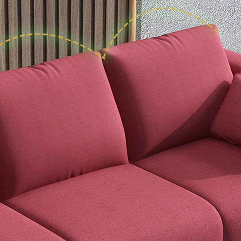 Loose Back Linen Square Arm Modern Sofa with Slipcover for Living Room Clearhalo 'furn' 'furn_sofas' 'Furniture' 'furniture_sofas' 'kitchen' 'kitchen_sofas' 'Living Room Furniture' 'Sofa' 'sofas' 4647963