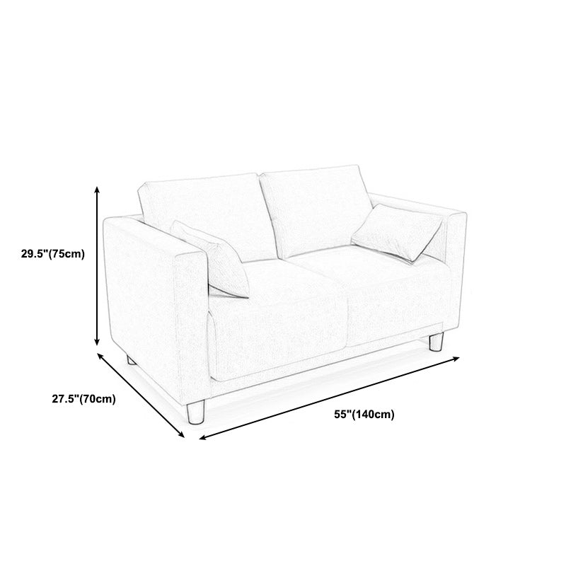 Loose Back Linen Square Arm Modern Sofa with Slipcover for Living Room Clearhalo 'furn' 'furn_sofas' 'Furniture' 'furniture_sofas' 'kitchen' 'kitchen_sofas' 'Living Room Furniture' 'Sofa' 'sofas' 4647966