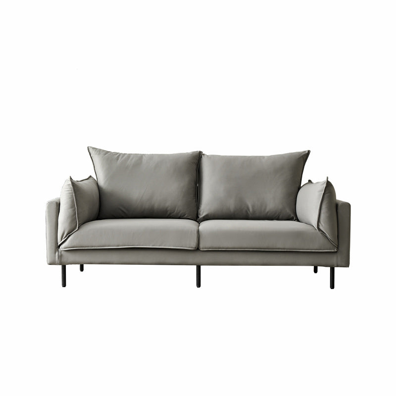 Modern Loose Back Sofa 33.46"High Fabric High Tear Resistance Pillow Top Arm Sofa Grey Clearhalo 'furn' 'furn_sofas' 'Furniture' 'furniture_sofas' 'kitchen' 'kitchen_sofas' 'Living Room Furniture' 'Sofa' 'sofas' 4647975