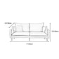 Modern Loose Back Sofa 33.46"High Fabric High Tear Resistance Pillow Top Arm Sofa Clearhalo 'furn' 'furn_sofas' 'Furniture' 'furniture_sofas' 'kitchen' 'kitchen_sofas' 'Living Room Furniture' 'Sofa' 'sofas' 4647981