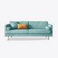 Mid-Century Modern Velvet Loose Back Sofa 31.5" H Square Arm Settee Blue Clearhalo 'furn' 'furn_sofas' 'Furniture' 'furniture_sofas' 'kitchen' 'kitchen_sofas' 'Living Room Furniture' 'Sofa' 'sofas' 4647985