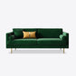 Mid-Century Modern Velvet Loose Back Sofa 31.5" H Square Arm Settee Clearhalo 'furn' 'furn_sofas' 'Furniture' 'furniture_sofas' 'kitchen' 'kitchen_sofas' 'Living Room Furniture' 'Sofa' 'sofas' 4647994