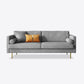 Mid-Century Modern Velvet Loose Back Sofa 31.5" H Square Arm Settee Grey Clearhalo 'furn' 'furn_sofas' 'Furniture' 'furniture_sofas' 'kitchen' 'kitchen_sofas' 'Living Room Furniture' 'Sofa' 'sofas' 4647996