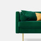 Mid-Century Modern Velvet Loose Back Sofa 31.5" H Square Arm Settee Clearhalo 'furn' 'furn_sofas' 'Furniture' 'furniture_sofas' 'kitchen' 'kitchen_sofas' 'Living Room Furniture' 'Sofa' 'sofas' 4647998