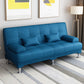 Fabric Modern Metal Legs Sofa Convertible Pillow Top Arm Sofa Dark Blue With Slipcover Clearhalo 'Furniture' 'furniture_sofas' 'kitchen' 'kitchen_sofas' 'Living Room Furniture' 'Sofa' 'sofas' 4648011