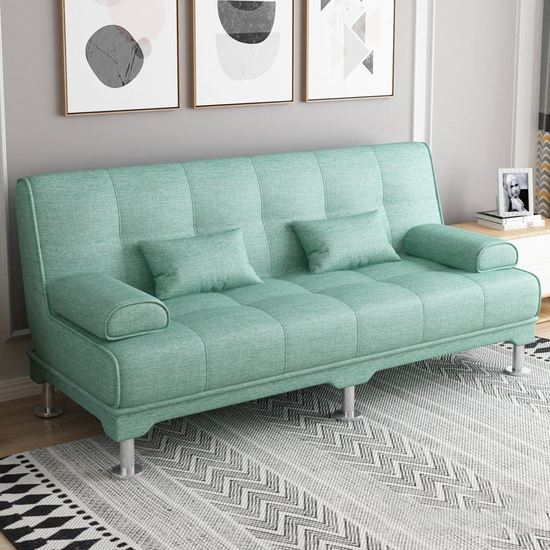 Fabric Modern Metal Legs Sofa Convertible Pillow Top Arm Sofa Green With Slipcover Clearhalo 'Furniture' 'furniture_sofas' 'kitchen' 'kitchen_sofas' 'Living Room Furniture' 'Sofa' 'sofas' 4648013