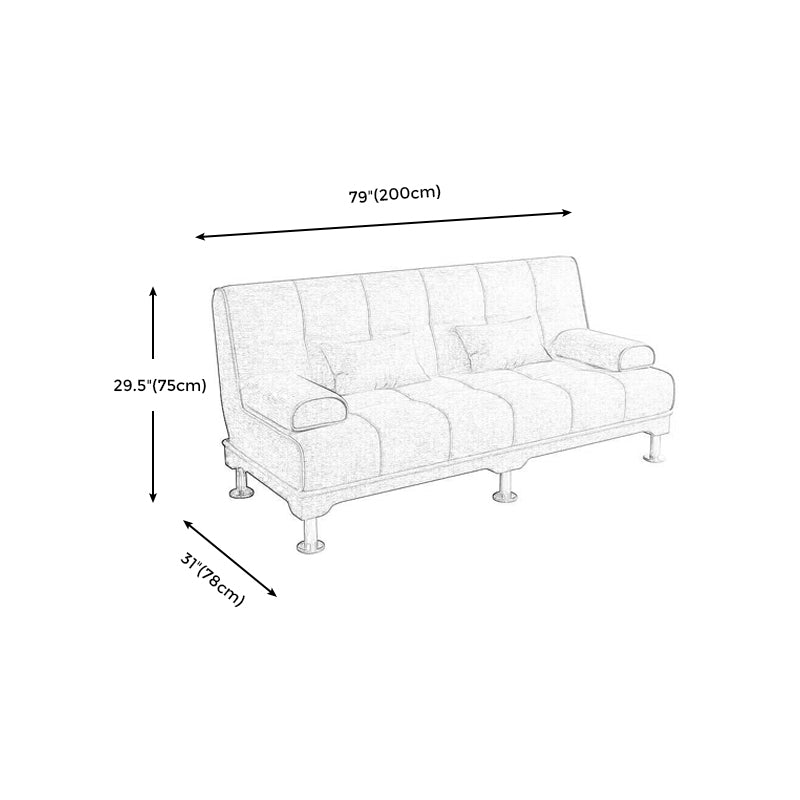 Fabric Modern Metal Legs Sofa Convertible Pillow Top Arm Sofa Clearhalo 'Furniture' 'furniture_sofas' 'kitchen' 'kitchen_sofas' 'Living Room Furniture' 'Sofa' 'sofas' 4648021
