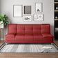 Modern Armless Convertible Chair Single Sleeper Sofa with Biscuit Back Red Clearhalo 'furn' 'furn_sofas' 'Furniture' 'furniture_sofas' 'kitchen' 'kitchen_sofas' 'Living Room Furniture' 'Sofa' 'sofas' 4648023