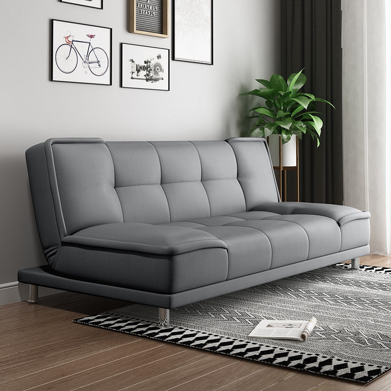 Modern Armless Convertible Chair Single Sleeper Sofa with Biscuit Back Clearhalo 'furn' 'furn_sofas' 'Furniture' 'furniture_sofas' 'kitchen' 'kitchen_sofas' 'Living Room Furniture' 'Sofa' 'sofas' 4648025