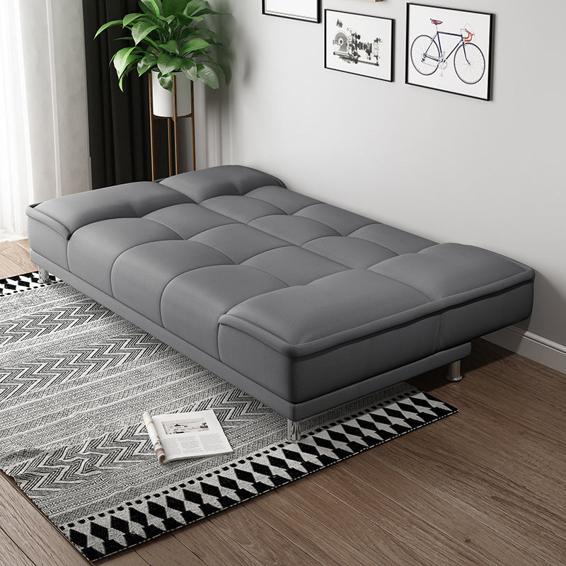 Modern Armless Convertible Chair Single Sleeper Sofa with Biscuit Back Clearhalo 'furn' 'furn_sofas' 'Furniture' 'furniture_sofas' 'kitchen' 'kitchen_sofas' 'Living Room Furniture' 'Sofa' 'sofas' 4648027