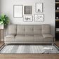 Modern Armless Convertible Chair Single Sleeper Sofa with Biscuit Back Khaki Clearhalo 'furn' 'furn_sofas' 'Furniture' 'furniture_sofas' 'kitchen' 'kitchen_sofas' 'Living Room Furniture' 'Sofa' 'sofas' 4648028