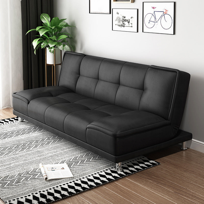 Modern Armless Convertible Chair Single Sleeper Sofa with Biscuit Back Clearhalo 'furn' 'furn_sofas' 'Furniture' 'furniture_sofas' 'kitchen' 'kitchen_sofas' 'Living Room Furniture' 'Sofa' 'sofas' 4648029