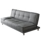 Modern Armless Convertible Chair Single Sleeper Sofa with Biscuit Back Clearhalo 'furn' 'furn_sofas' 'Furniture' 'furniture_sofas' 'kitchen' 'kitchen_sofas' 'Living Room Furniture' 'Sofa' 'sofas' 4648030
