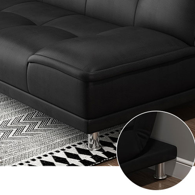 Modern Armless Convertible Chair Single Sleeper Sofa with Biscuit Back Clearhalo 'furn' 'furn_sofas' 'Furniture' 'furniture_sofas' 'kitchen' 'kitchen_sofas' 'Living Room Furniture' 'Sofa' 'sofas' 4648036