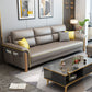 Modern Faux Leather Flared Arm Sofa with Tight Back for Living Room, Apartment Light Brown Clearhalo 'furn' 'furn_sofas' 'Furniture' 'furniture_sofas' 'kitchen' 'kitchen_sofas' 'Living Room Furniture' 'Sofa' 'sofas' 4648056
