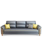 Modern Faux Leather Flared Arm Sofa with Tight Back for Living Room, Apartment Clearhalo 'furn' 'furn_sofas' 'Furniture' 'furniture_sofas' 'kitchen' 'kitchen_sofas' 'Living Room Furniture' 'Sofa' 'sofas' 4648063
