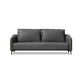 Contemporary Standard Tuxedo Arm Loveseat Leather Loveseat with Pillows Clearhalo 'furn' 'furn_sofas' 'Furniture' 'furniture_sofas' 'kitchen' 'kitchen_sofas' 'Living Room Furniture' 'Sofa' 'sofas' 4648097