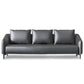 Contemporary Standard Tuxedo Arm Loveseat Leather Loveseat with Pillows Clearhalo 'furn' 'furn_sofas' 'Furniture' 'furniture_sofas' 'kitchen' 'kitchen_sofas' 'Living Room Furniture' 'Sofa' 'sofas' 4648098