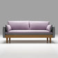Loose Back 29.52" D x 29.92" H Sofa Slipcovered Wooden Linen Sofa Purple Clearhalo 'furn' 'furn_sofas' 'Furniture' 'furniture_sofas' 'kitchen' 'kitchen_sofas' 'Living Room Furniture' 'Sofa' 'sofas' 4648115