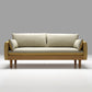 Loose Back 29.52" D x 29.92" H Sofa Slipcovered Wooden Linen Sofa Beige Clearhalo 'furn' 'furn_sofas' 'Furniture' 'furniture_sofas' 'kitchen' 'kitchen_sofas' 'Living Room Furniture' 'Sofa' 'sofas' 4648119